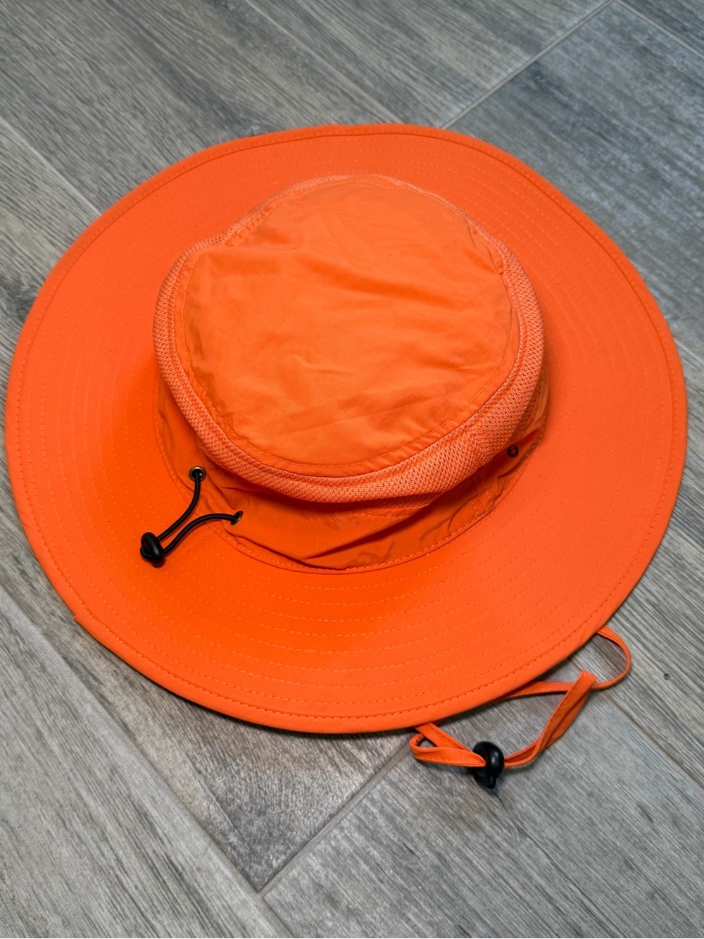Outfly Orange Bucket Hat With Strap Fishing Beach SPF
